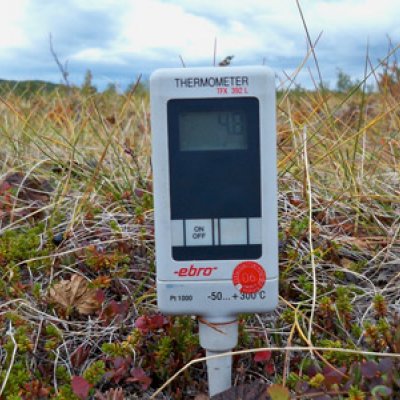 Scientists document the temperature of soil, one layer above permafrost. Supplied image: Dr Virginia Rich, University of Arizona.