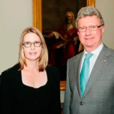 UQ Head of School and Dean of Law Professor Sarah Derrington with Chief Justice Paul de Jersey AC.