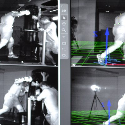Motion capture technology follows boxer Alex Leapai.