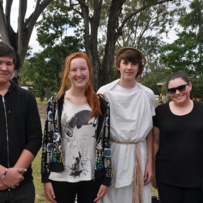 Laidley State High School students David Ketterer, left, Rhianna Carroll Kelly, Josh McPherson Merritt, Megan Einam and Tegan Osborne won the Division 3 of Science Engineering section of Opti-MINDS.