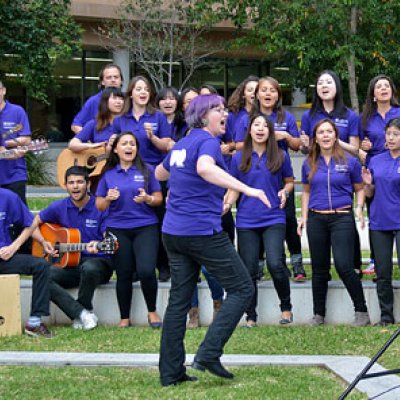 Ms Bos started the ICTE-UQ Chorus in 2008 to give students a fun way to learn English, make friends and enrich their UQ experience beyond the classroom.