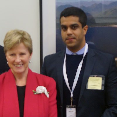 Mr Gandhi visited Parliament House in Canberra for a pre-departure briefing with Government leaders, including Greens leader Senator Christine Milne 