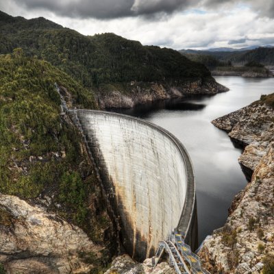 Australia won’t be building anything as big as the Gordon Dam any time soon. JJ Harrison/Wikimedia Commons, CC BY-SA