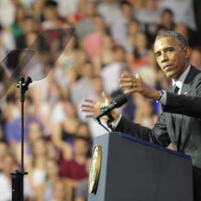 US President Barack Obama speaks at The University of Queensland. Photo: TPD Media.