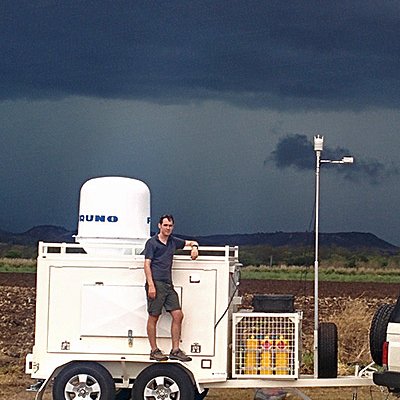 Above: UQ’s Geographical Sciences PhD student Joshua Soderholm and his team are using Australia’s first mobile weather radar station to investigate some of Australia's most powerful summer storms.