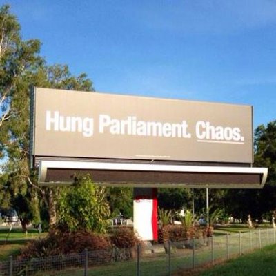An LNP billboard on the Captain Cook Highway, Cairns. Picture: Margo Kingston, via Twitter.