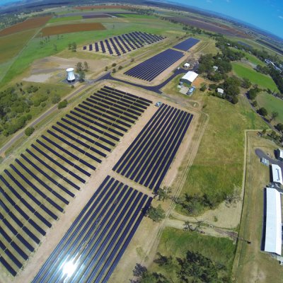 The 3.275 megawatt array is built on a 10ha former airstrip