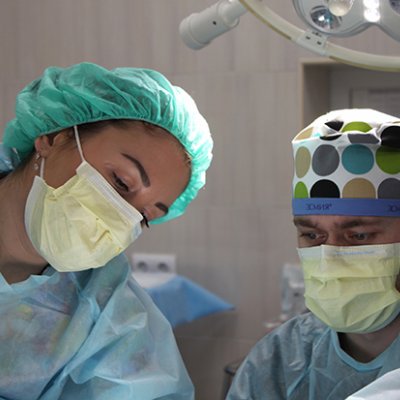 Two doctors in surgery