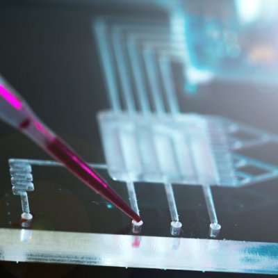 Microfluidics tools such as this are used to manipulate liquids and gas at incredibly small scales