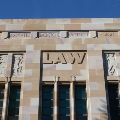 Sandstone UQ Law School building