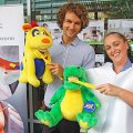 Fifth year dental student Brett Steele and Senior Dental Assistant Julie Davidson outside UQ's new dental clinic at the Ipswich campus