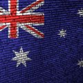 A picture of the Australian flag made up of computer coding.