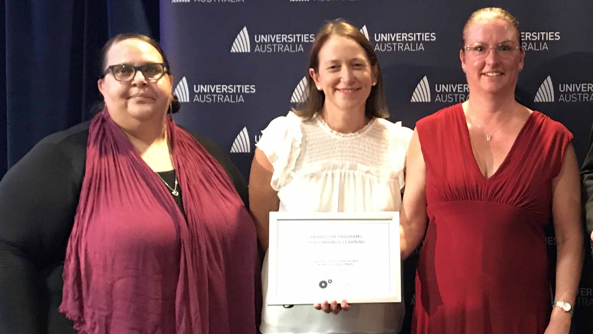 Renee Brown, Alison Nelson and Leanne Coombe from the Indigenous Health Education and Workforce Development team.