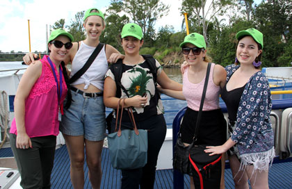 Students Courtney Barnes, Rhiannon Smith, Giulietta Avenia, Georgina Auton and Hannah Twiggs. Photo: Genevieve Worrell.