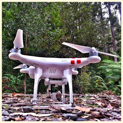 One of the Unmanned Aerial Vehicles, or drones, used by researchers. Photo: Peter Scarth.