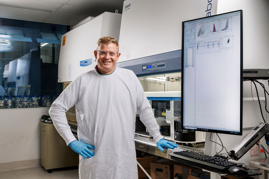 An image of Kris Thurecht, deputy director of research at the Australian Institute for Bioengineering and Nanotechnology and the Centre for Advanced Imaging at The University of Queensland.