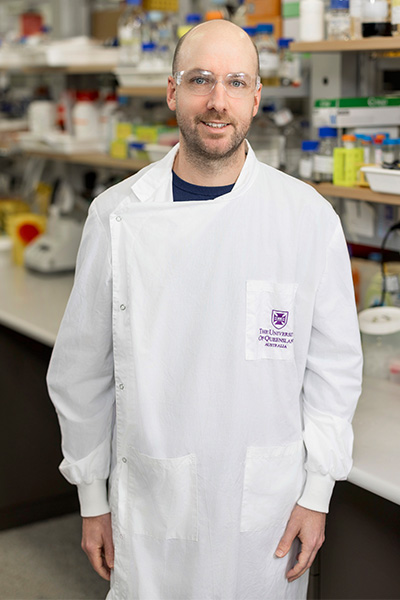 Daniel Watterson, one of the co-inventors of the molecular clamp vaccine technology, at The University of Queensland.