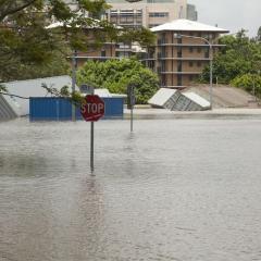Floodwater at UQ in 2011