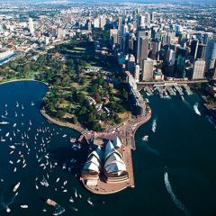 Sydney Opera House and the harbour