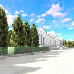 Computer rendering of Charles Bean's design of an Australian War Memorial museum