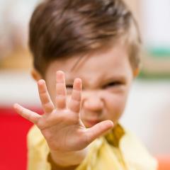 A child having a tantrum 